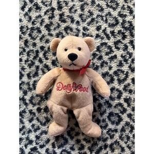 Dollywood Bear Plush "bean Bag Feel" Stuffed Animal Small Theme Park Souvenir